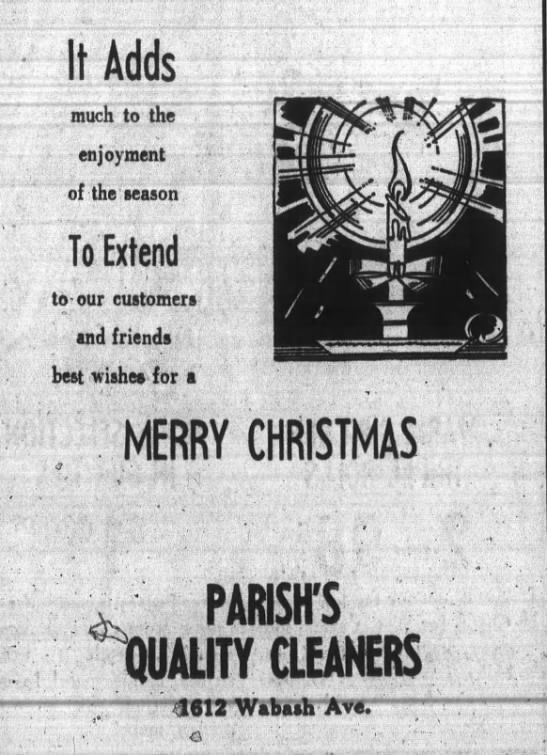 Merry Christmas - Parish's Quality Cleaners